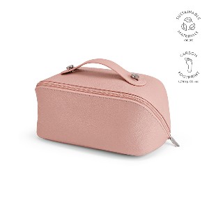 geanta cosmetice piele reciclata macao roz atb004 1